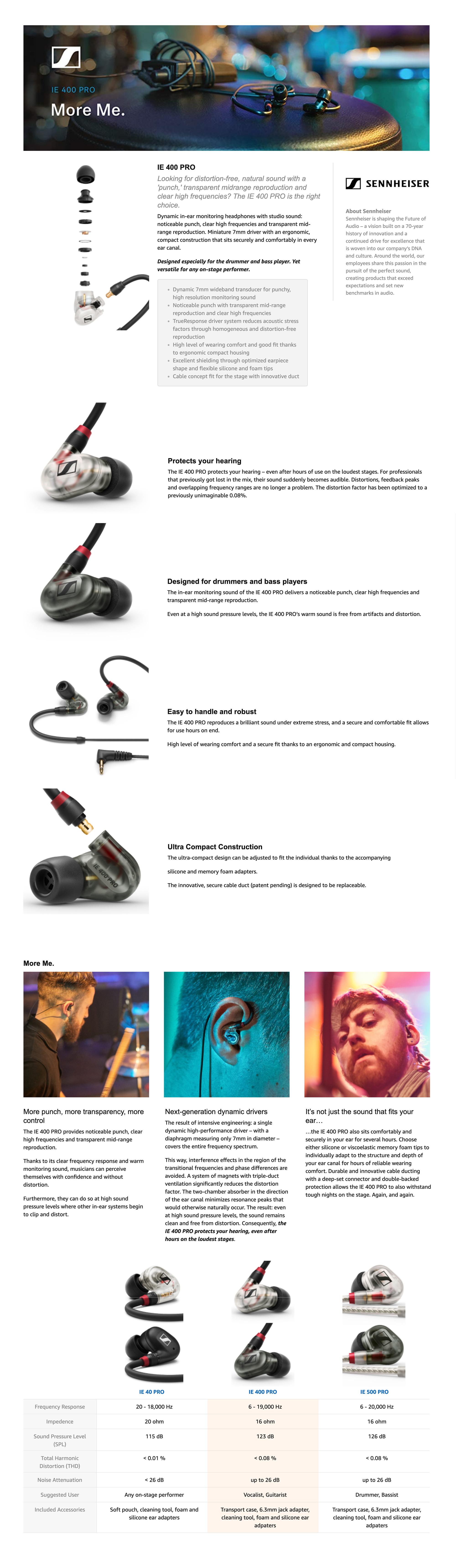 tai nghe sennheiser ie 400 pro