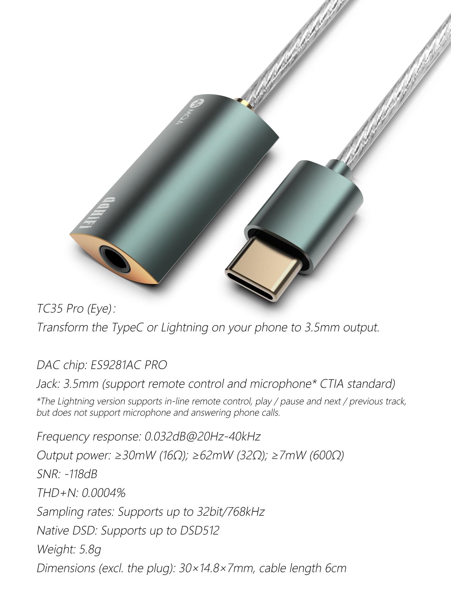 DDHiFi TC35 Pro Eye Lightning 1