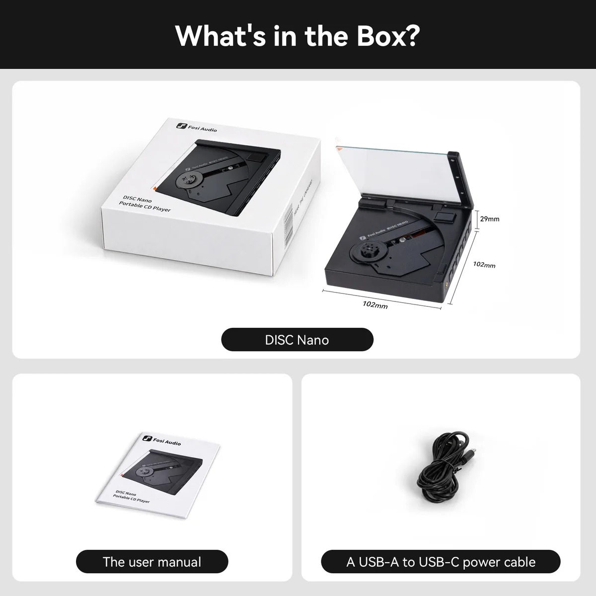 Fosi Audio Disc Nano CD Player