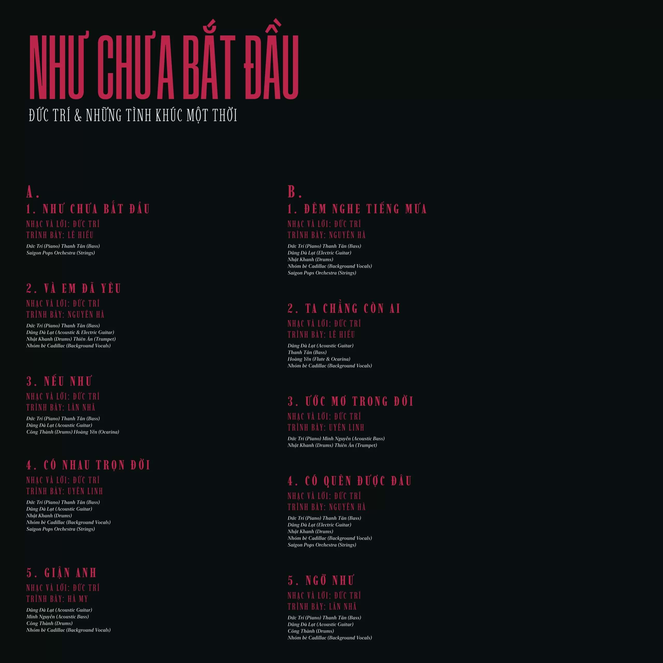 Đĩa Than Album Như Chưa Bắt Đầu - Đức Trí & Tình Khúc Một Thời - Ảnh 5